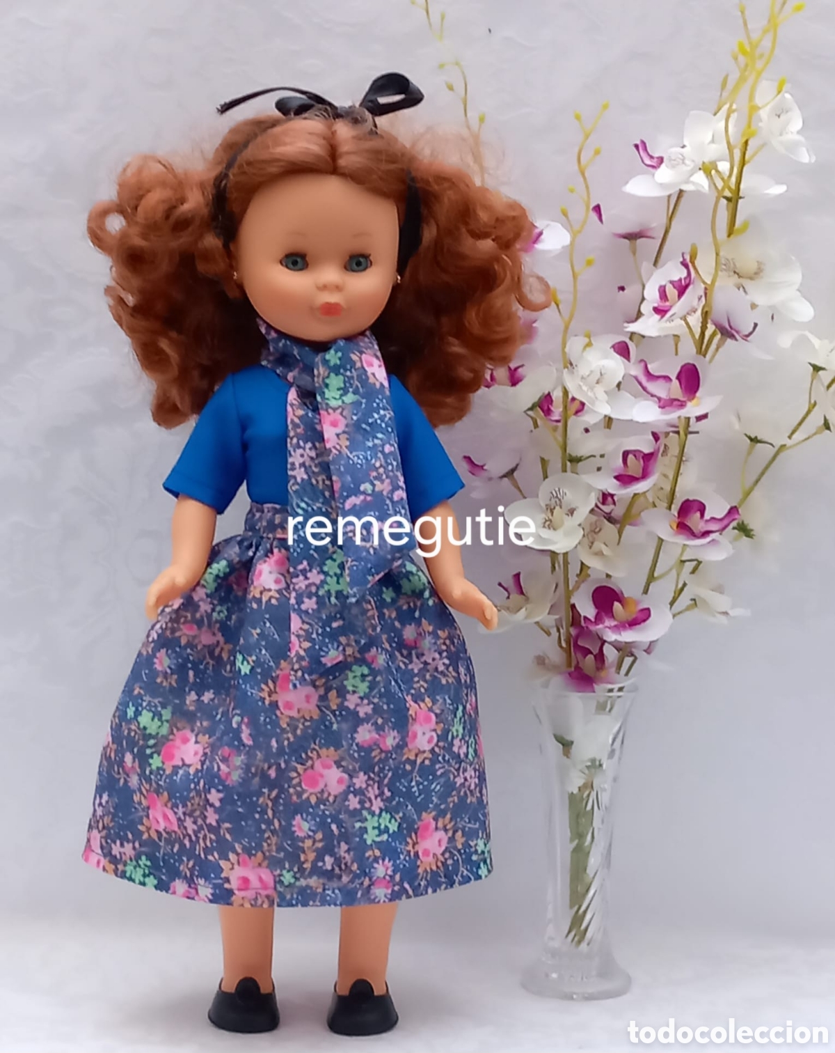 Mu&ntilde;ecas Nancy y Lucas: Conjunto de flores, confeccionado - Foto 4