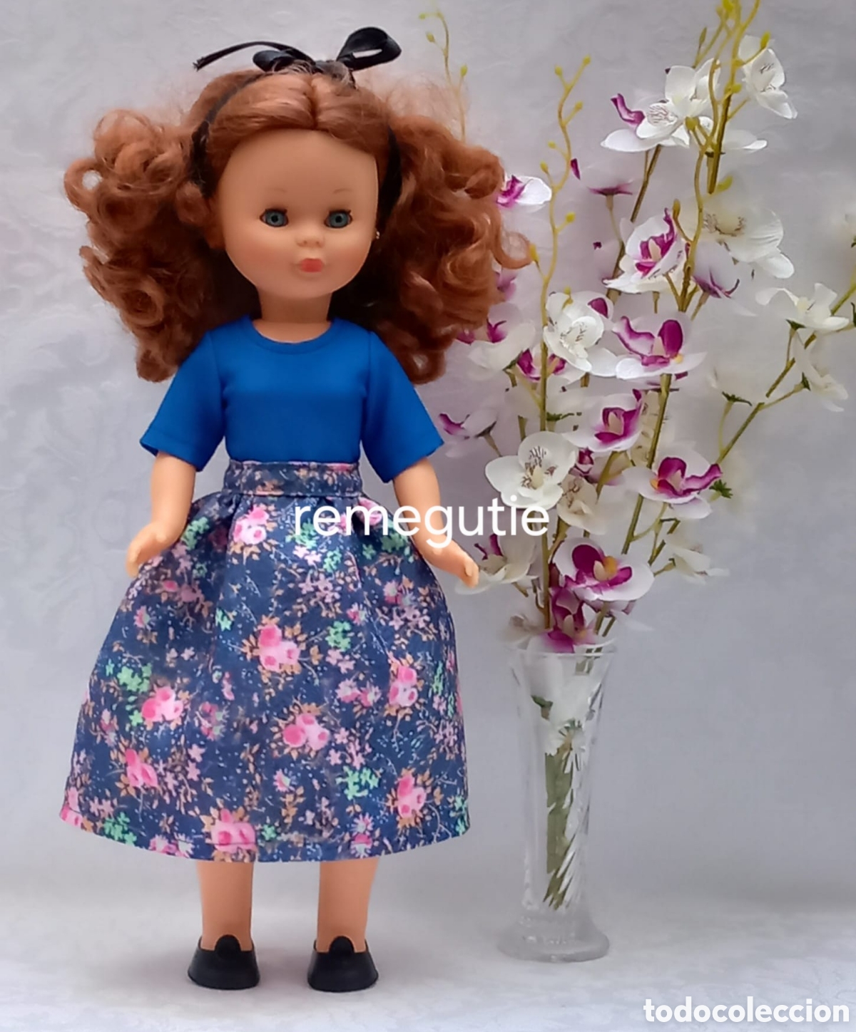 Mu&ntilde;ecas Nancy y Lucas: Conjunto de flores, confeccionado - Foto 5