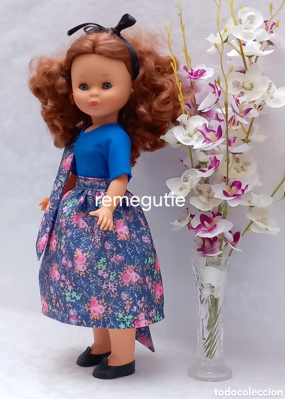 Mu&ntilde;ecas Nancy y Lucas: Conjunto de flores, confeccionado - Foto 6