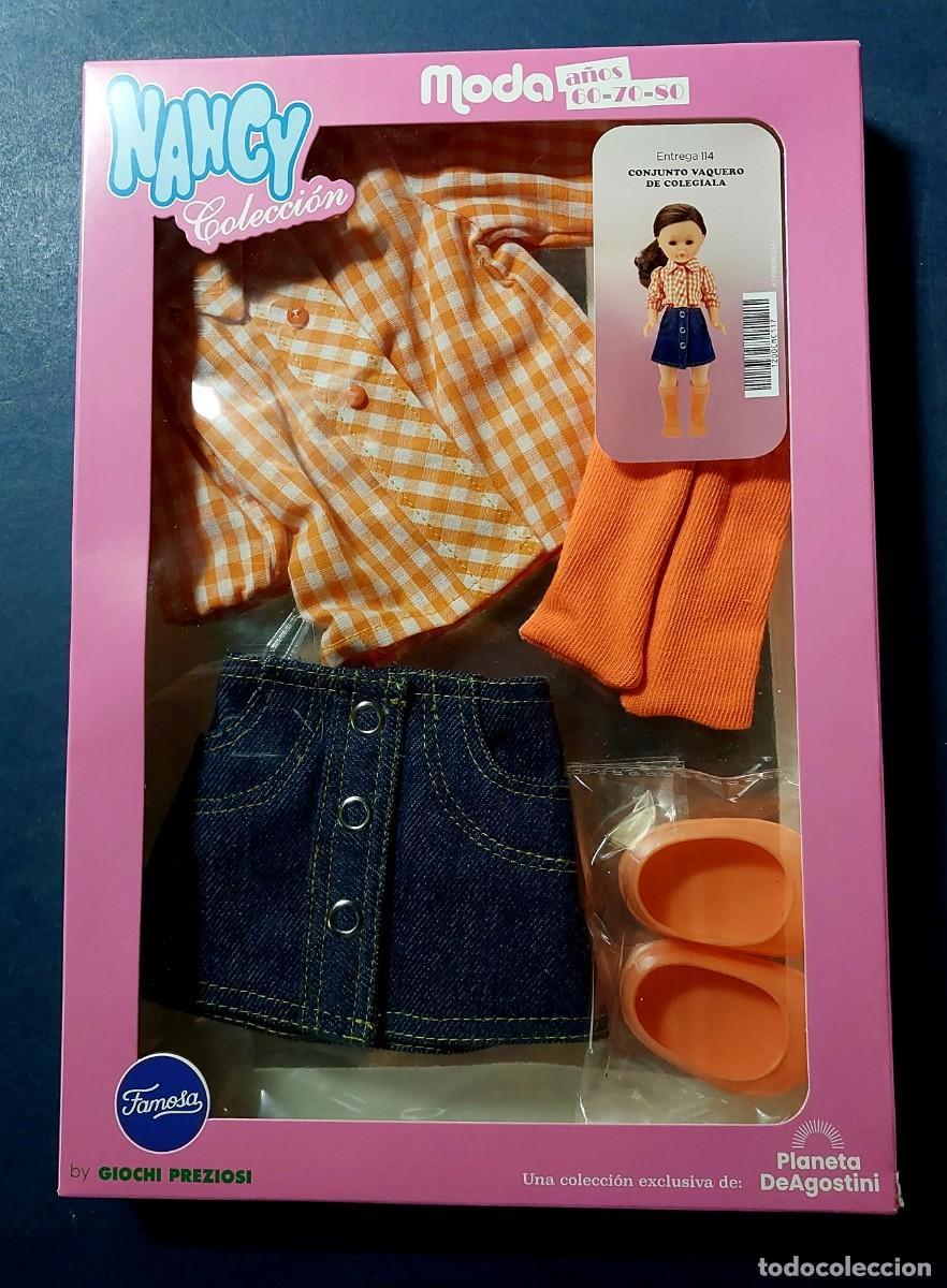 Mu&ntilde;ecas Nancy y Lucas: Conjunto Vaquero de Colegiala Nancy Original en Caja con Fasc&iacute;culo n&ordm; 114 Incluido