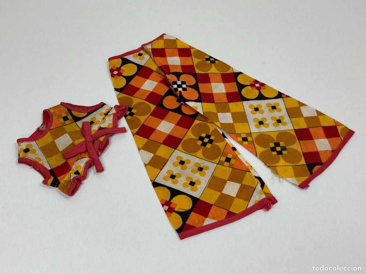 Mu&ntilde;ecas Nancy y Lucas: NANCY DIF&Iacute;CIL CONJUNTO JARDIN ESTAMPADO ORIGINAL A&Ntilde;OS 70