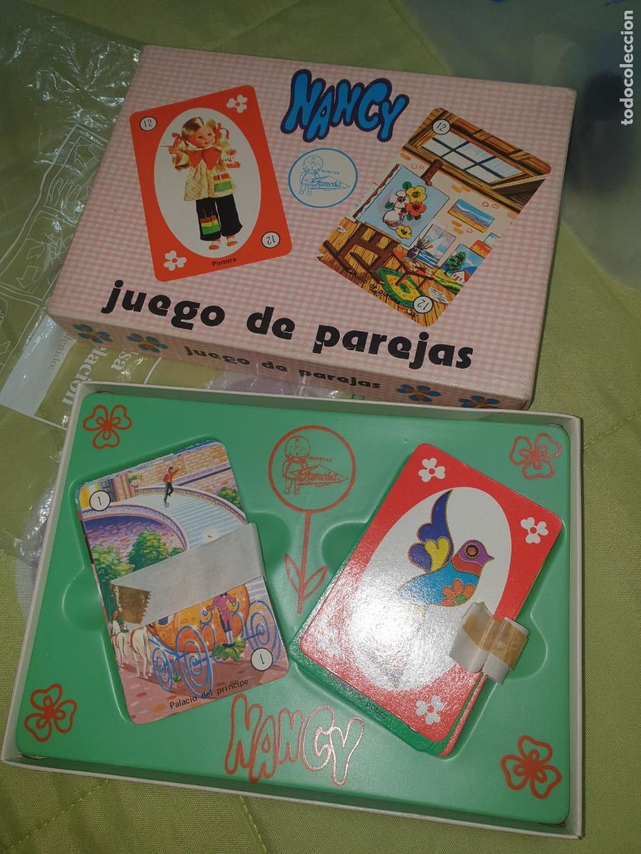 Mu&ntilde;ecas Nancy y Lucas: Nancy Juego de Parejas Barajas Naipes originales a&ntilde;os 70, no reedicion