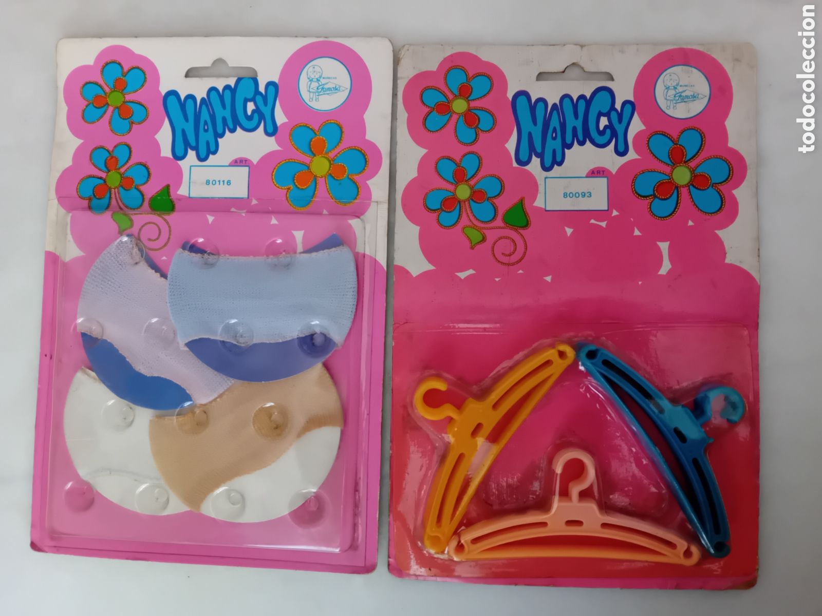 Mu&ntilde;ecas Nancy y Lucas: Dos blister Nancy. Braguitas y Perchas