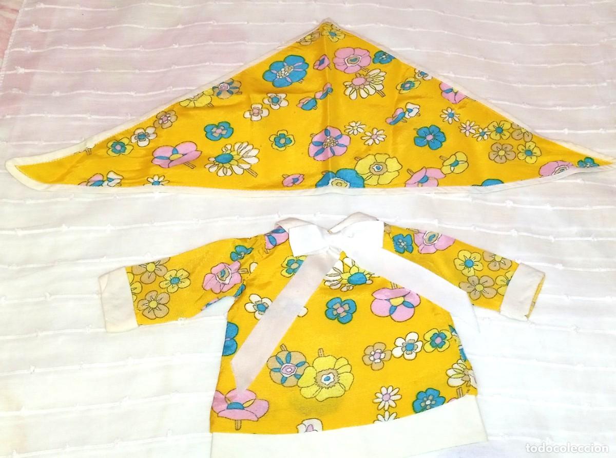 Mu&ntilde;ecas Nancy y Lucas: VESTIDO DE PRIMAVERA CON PA&Ntilde;UELO NANCY-A&Ntilde;OS 70