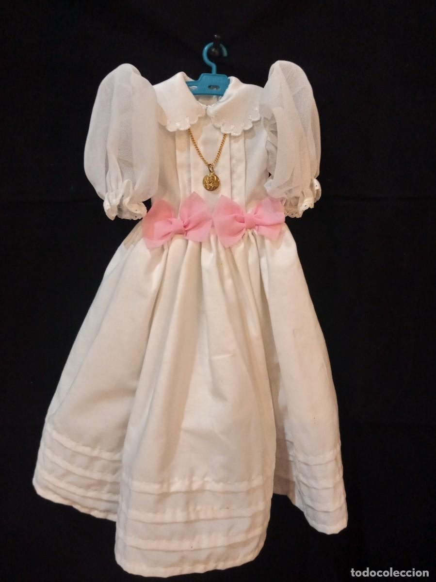 Nancy and Lucas Dolls: Vestido comuni&oacute;n dos lazos rosa Nancy 70