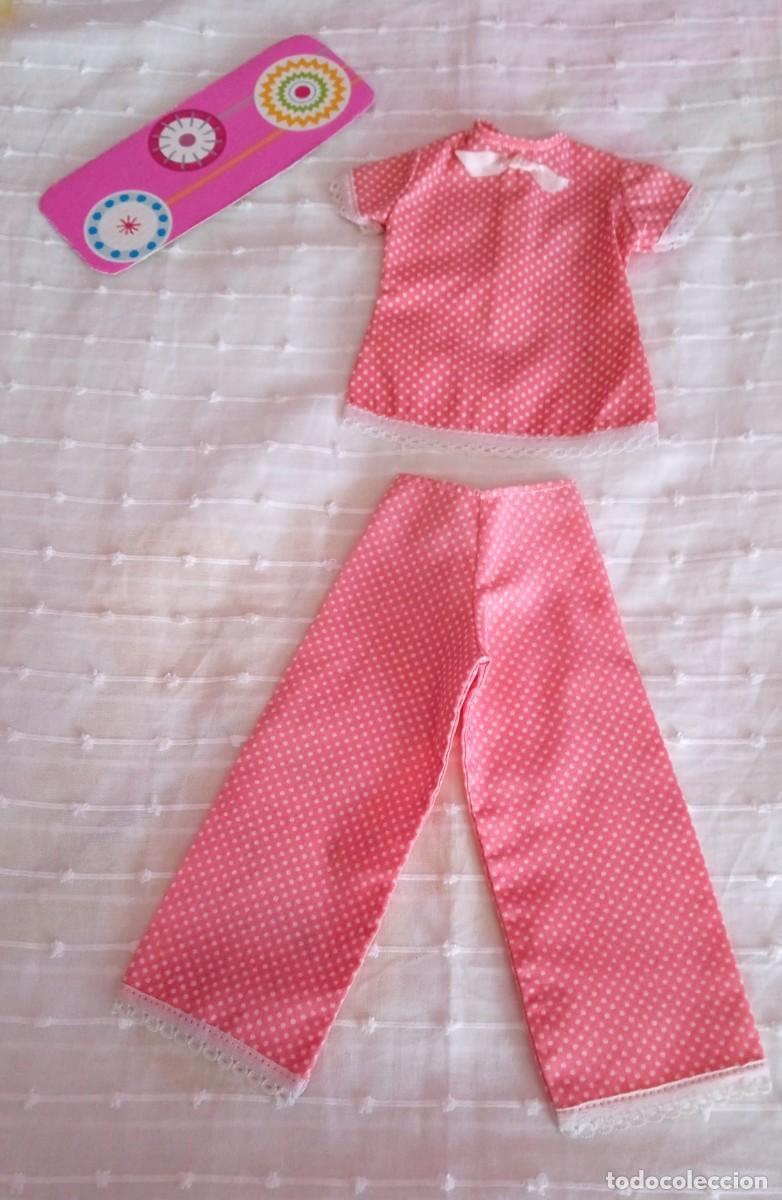 Mu&ntilde;ecas Nancy y Lucas: PIJAMA NANCY DE LUNARES EN TONO ROSA-A&Ntilde;OS 70