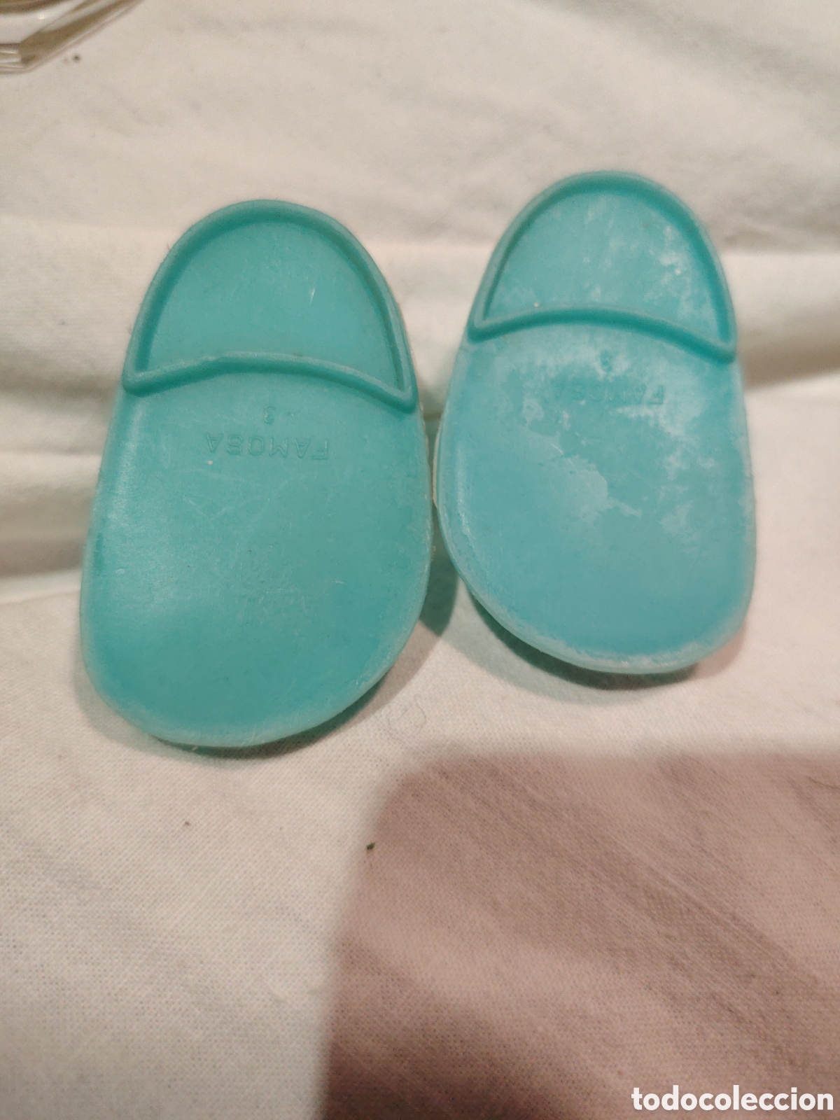 Mu&ntilde;ecas Nancy y Lucas: Zapatos celeste azul Nancy boton - Foto 3