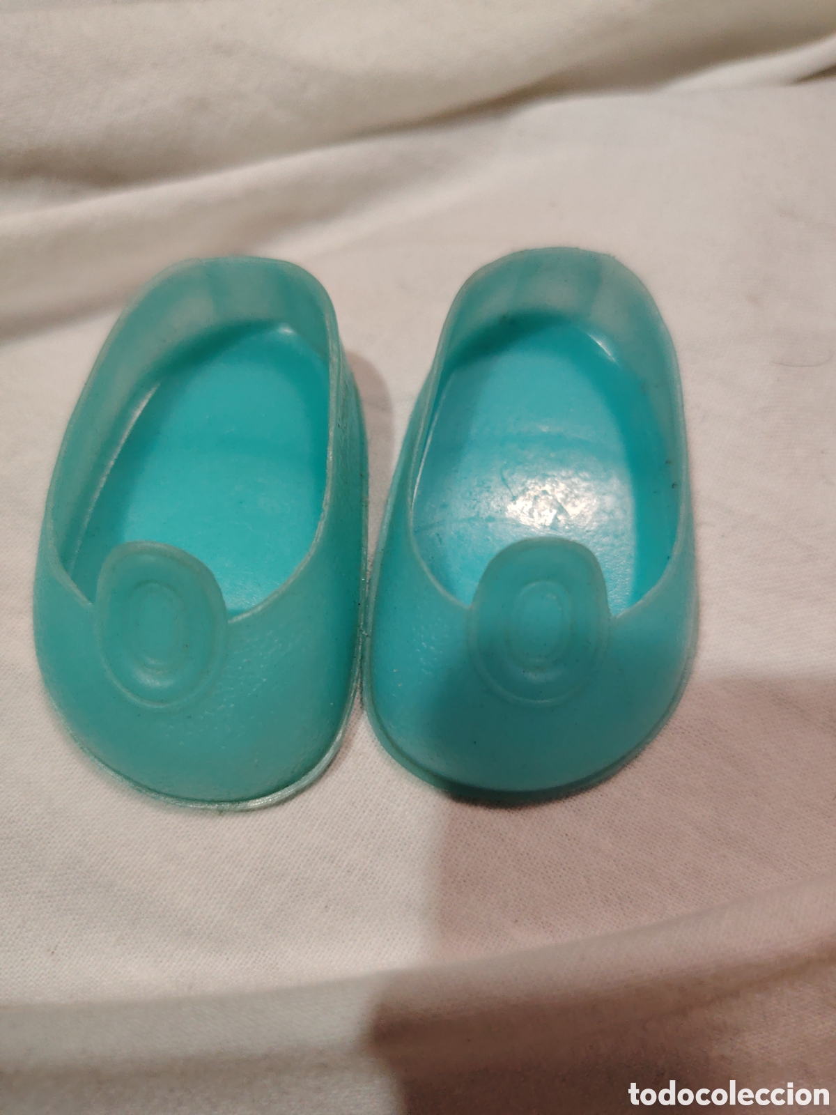 Mu&ntilde;ecas Nancy y Lucas: Zapatos celeste azul Nancy boton - Foto 1