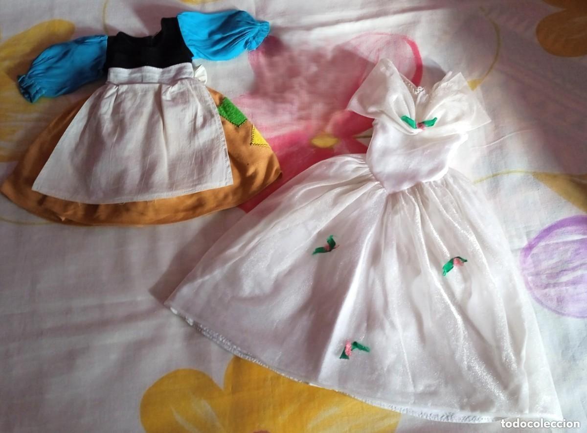 Mu&ntilde;ecas Nancy y Lucas: LOTE DOS VESTIDOS NANCY CENICIENTA-A&Ntilde;OS 70