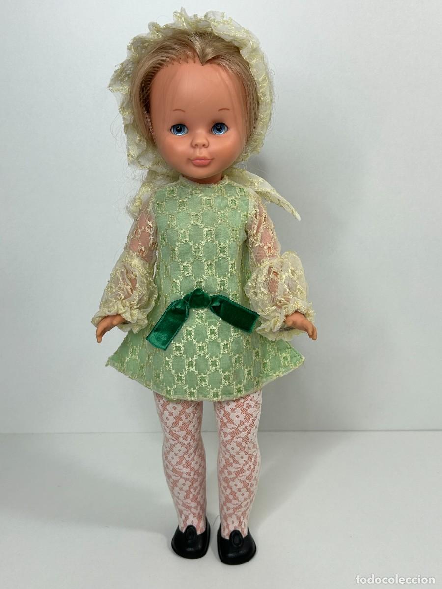 Mu&ntilde;ecas Nancy y Lucas: MU&Ntilde;ECA NANCY PRESENTACI&Oacute;N CON CONJUNTO CEREMONIA VERDE FAMOSA COMPLETO ORIGINAL A&Ntilde;OS 70
