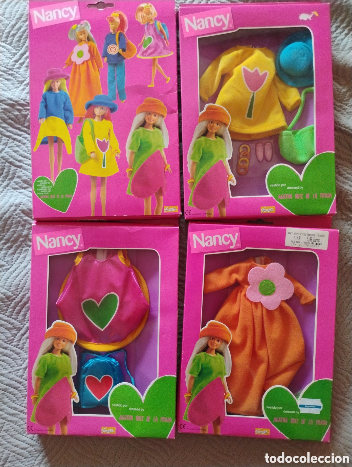 Mu&ntilde;ecas Nancy y Lucas: &diams;Vestidos de Nancy Models dise&ntilde;ados por Agatha Ruiz de la Prada. Les sirven a Barbie &mdash; 18&euro; unidad
