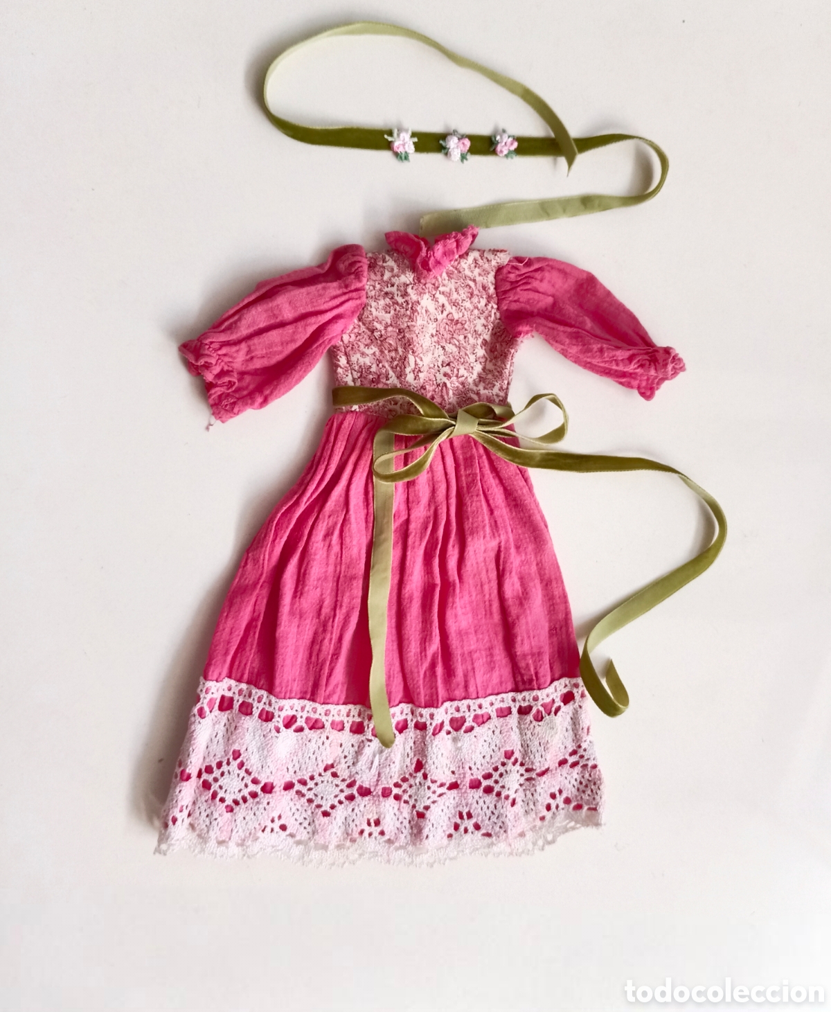 Mu&ntilde;ecas Nancy y Lucas: Nancy Ibicenca vestido rosa y diadema terciopelo Famosa Ibicenco