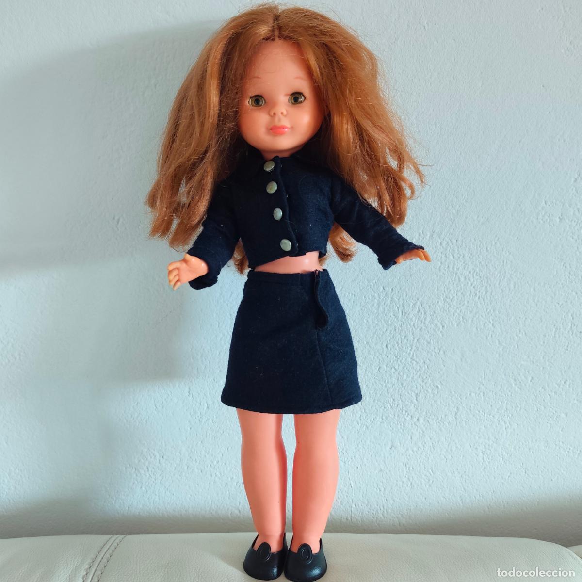 Mu&ntilde;ecas Nancy y Lucas: Nancy azafata maniqu&iacute; 1974/75 patabollo iris margarita, color miel,pelo a capas, nuca solo Famosa