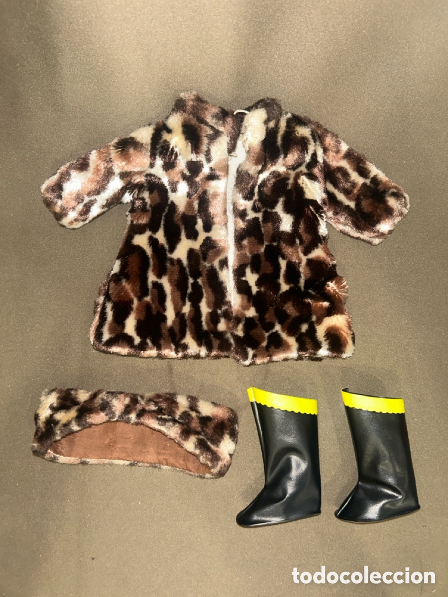 Mu&ntilde;ecas Nancy y Lucas: ABRIGO Y TURBANTE LEOPARDO NANCY, MODELO NANCY EN LAS CARRERAS, ETIQUETA N&ordm; 44, A&Ntilde;OS 70 *VER FOTOS*