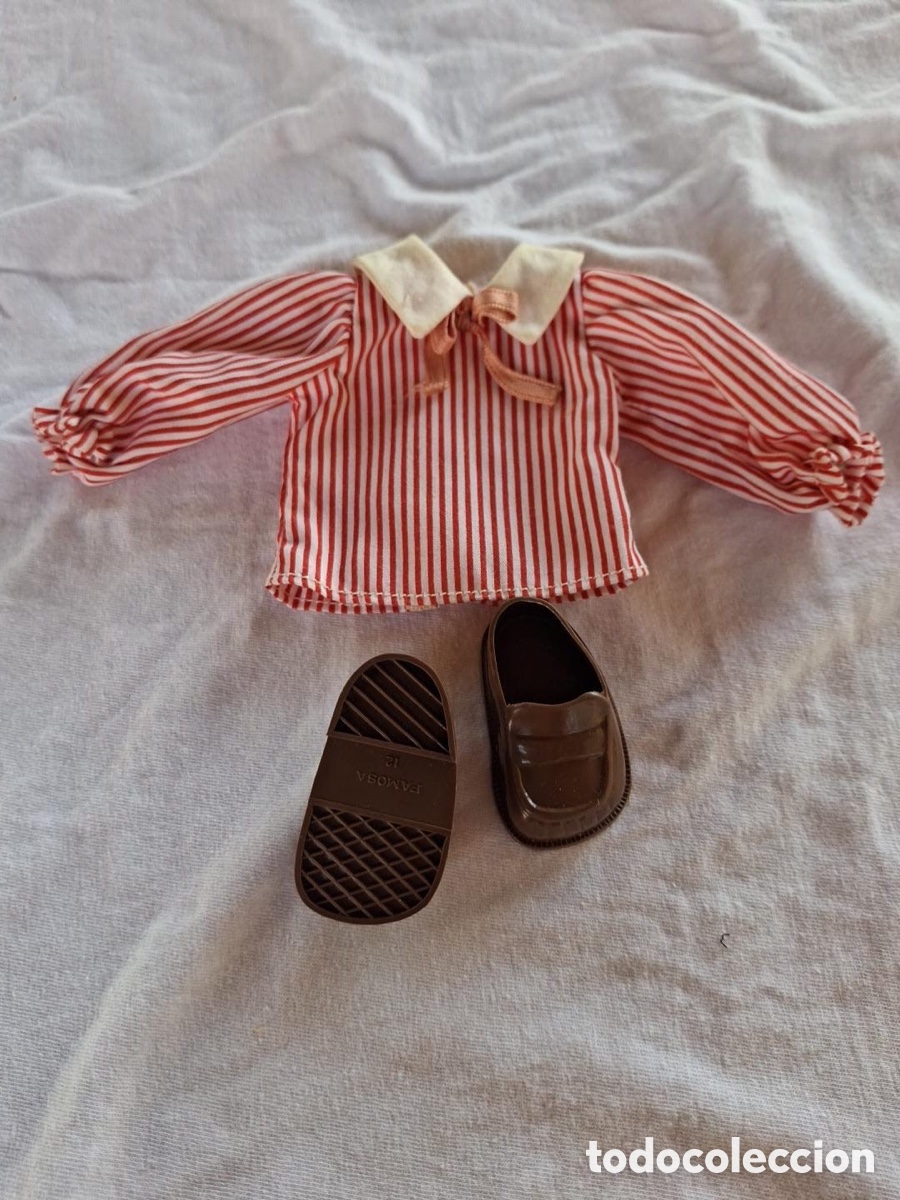 Mu&ntilde;ecas Nancy y Lucas: Conjunto Lesly Colegiala mocasines 1970