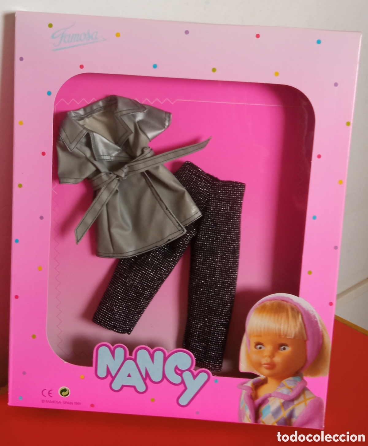 Mu&ntilde;ecas Nancy y Lucas: CONJUNTO SAHARIANA / PANTAL&Oacute;N BRILLOS NANCY.FAMOSA 1991.NUEVO EN CAJA.