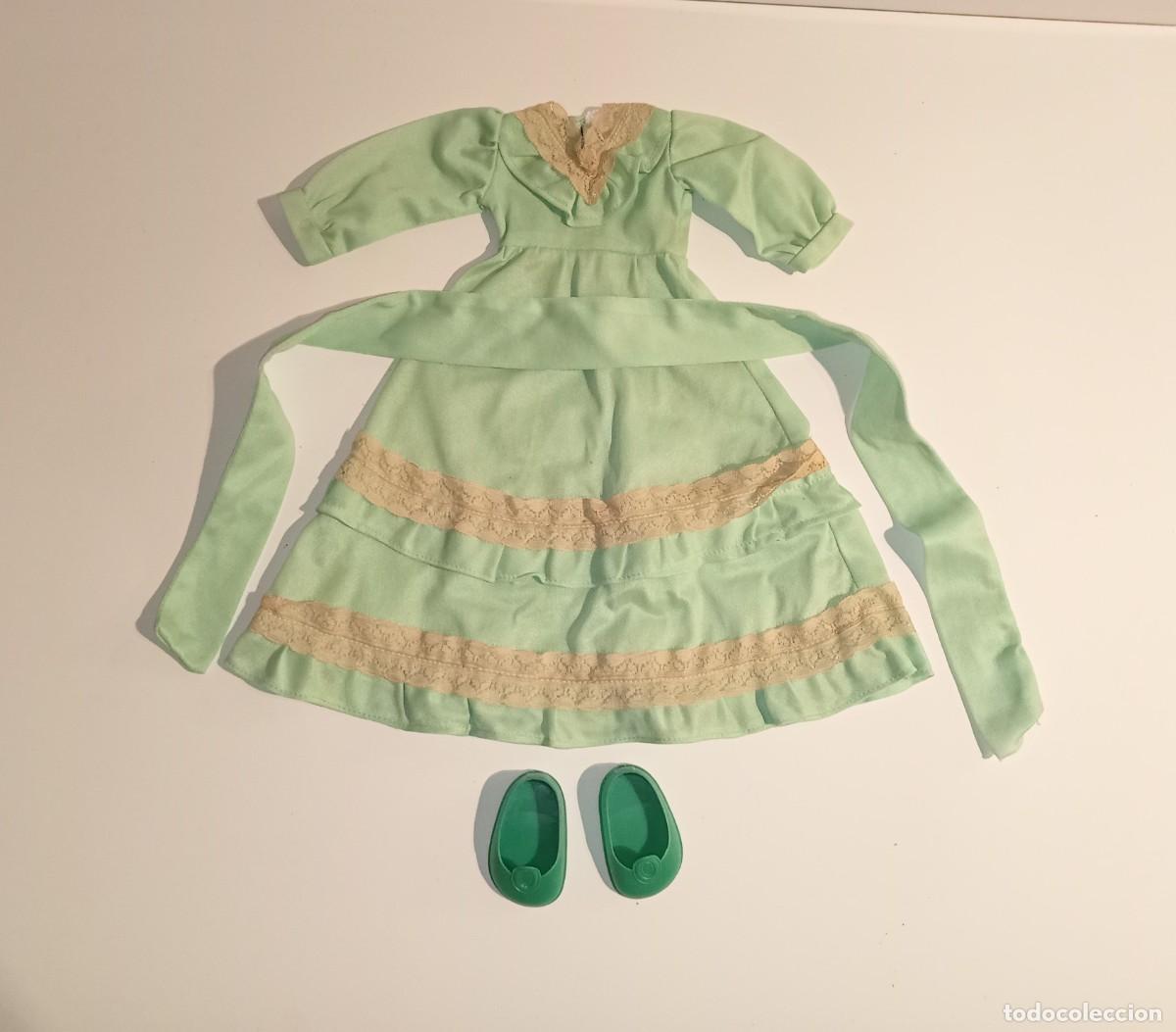 Mu&ntilde;ecas Nancy y Lucas: a&ntilde;os 70 - VESTIDO VERDE - NANCY - conjunto de NANCY - mu&ntilde;eca de Famosa