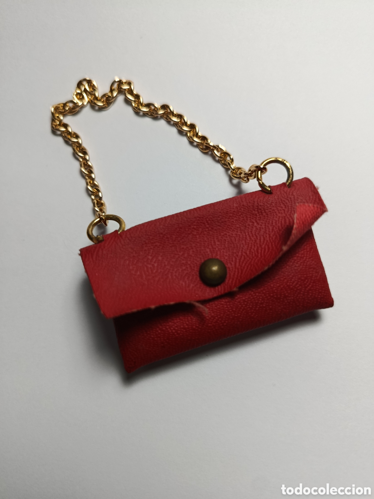 Mu&ntilde;ecas Nancy y Lucas: Bolso Nancy rojo y blanco, cadena dorada. - Foto 2