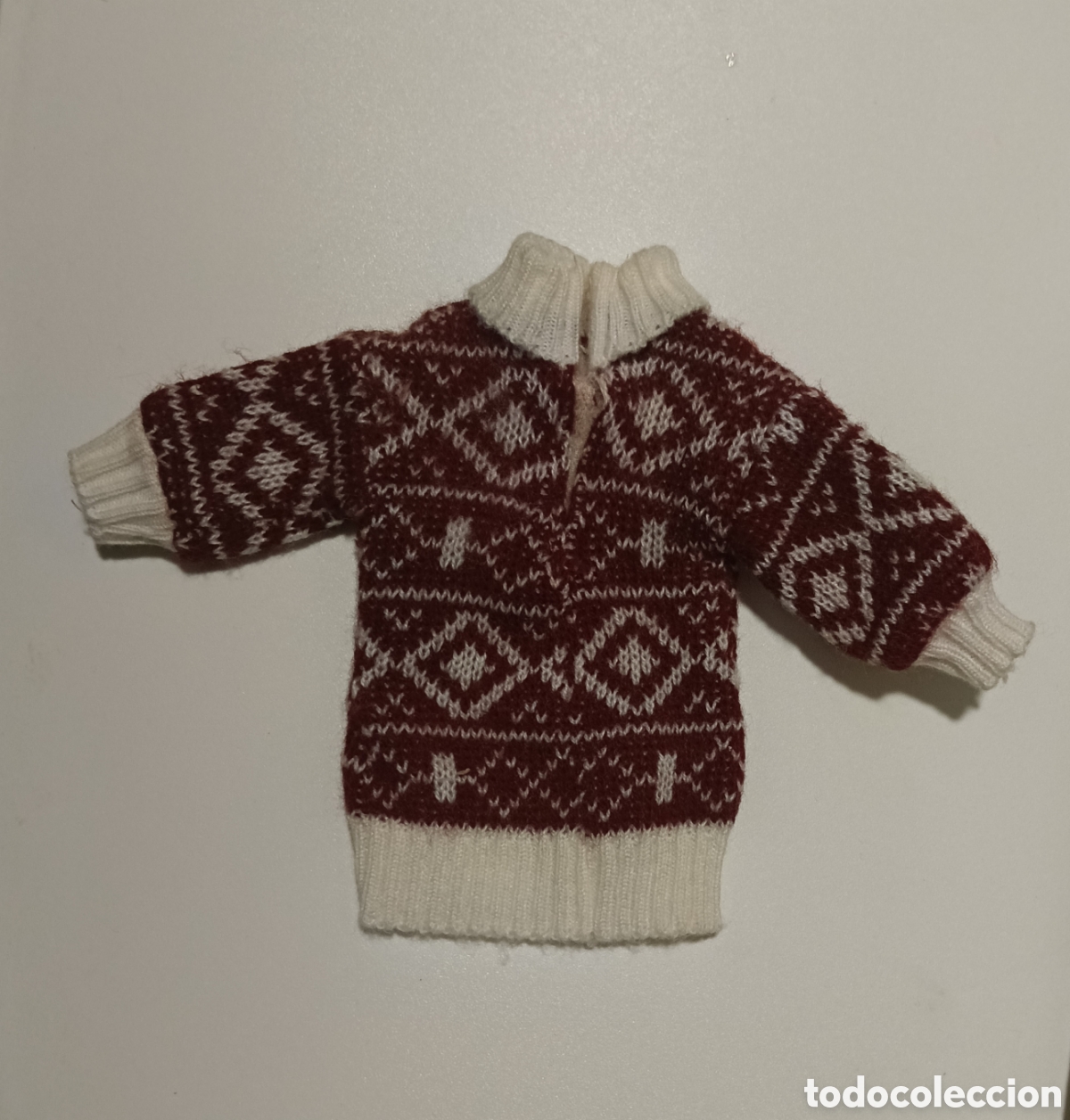 Mu&ntilde;ecas Nancy y Lucas: jersey de punto de jacquard bord&oacute; y blanco - Foto 2