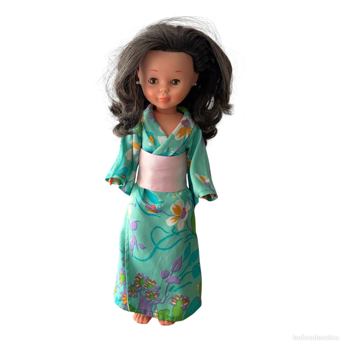 Mu&ntilde;ecas Nancy y Lucas: Mu&ntilde;eca Nancy Geisha original a&ntilde;os 70 ojos margarita miel famosa kimono