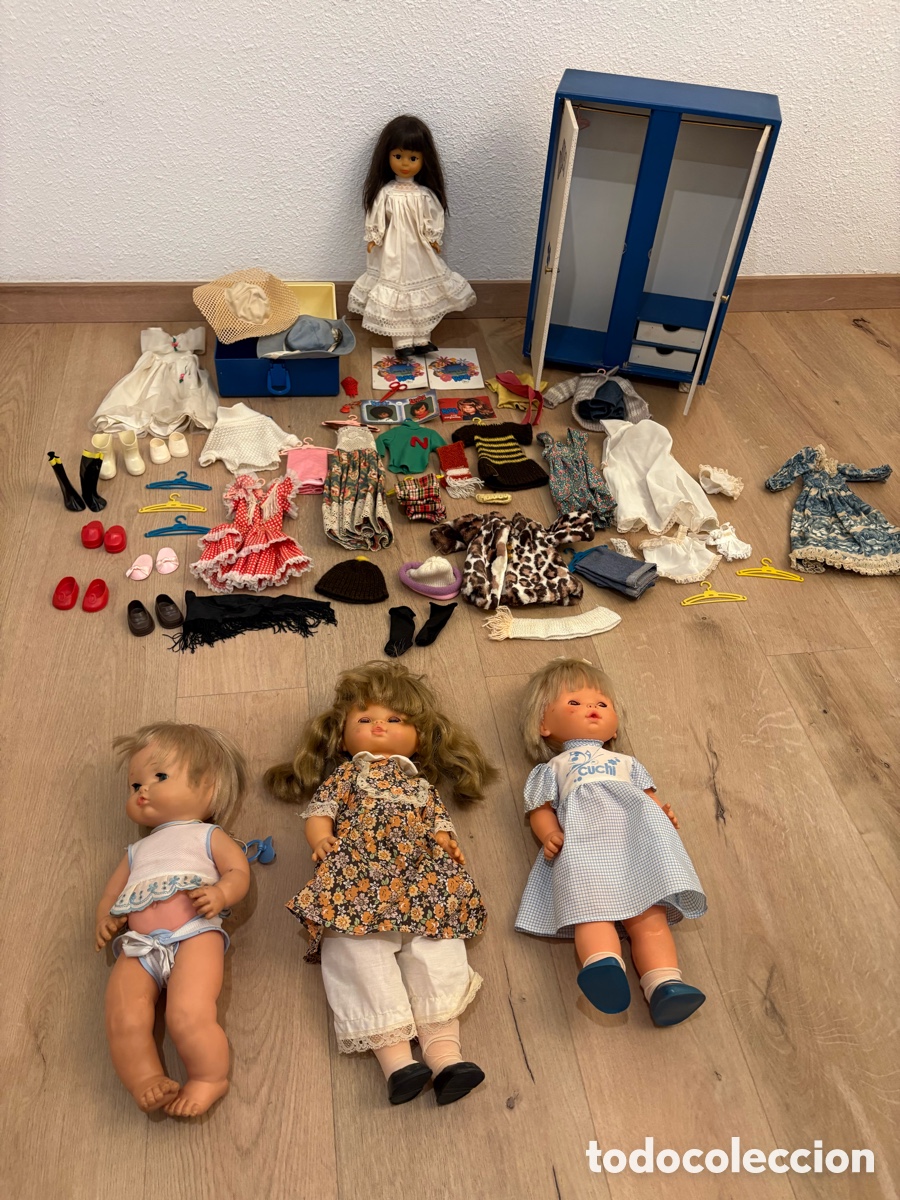 Mu&ntilde;ecas Nancy y Lucas: Gran Lote Nancy . Mu&ntilde;eca, armario, ba&uacute;l, y 60 complementos aprox. M&aacute;s 3 mu&ntilde;ecas . Folletos