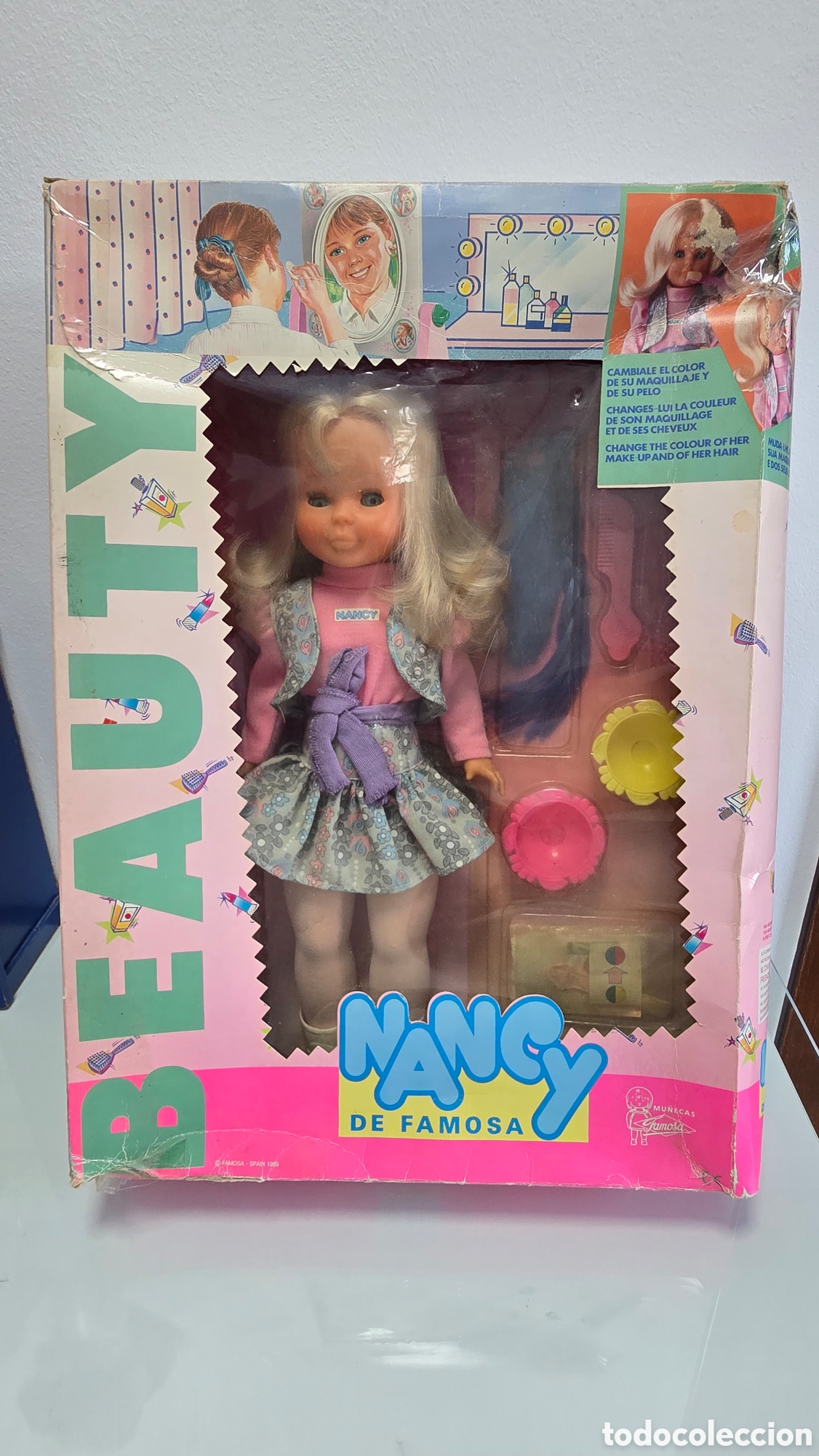 Mu&ntilde;ecas Nancy y Lucas: Nancy Beauty anclada a caja original