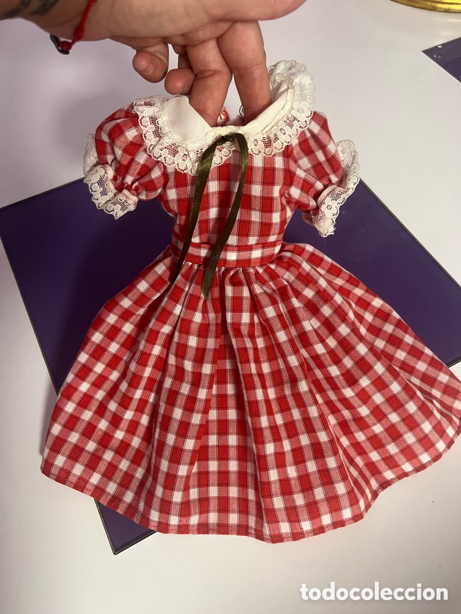 Mu&ntilde;ecas Nancy y Lucas: Dif&iacute;cil Vestido de Nancy, escoc&eacute;s original a&ntilde;os 80