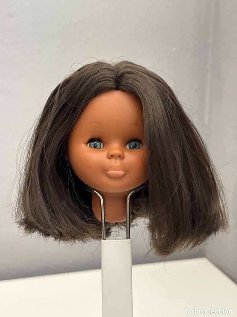 Mu&ntilde;ecas Nancy y Lucas: Cabeza Mu&ntilde;eca Nancy Antigua Negra