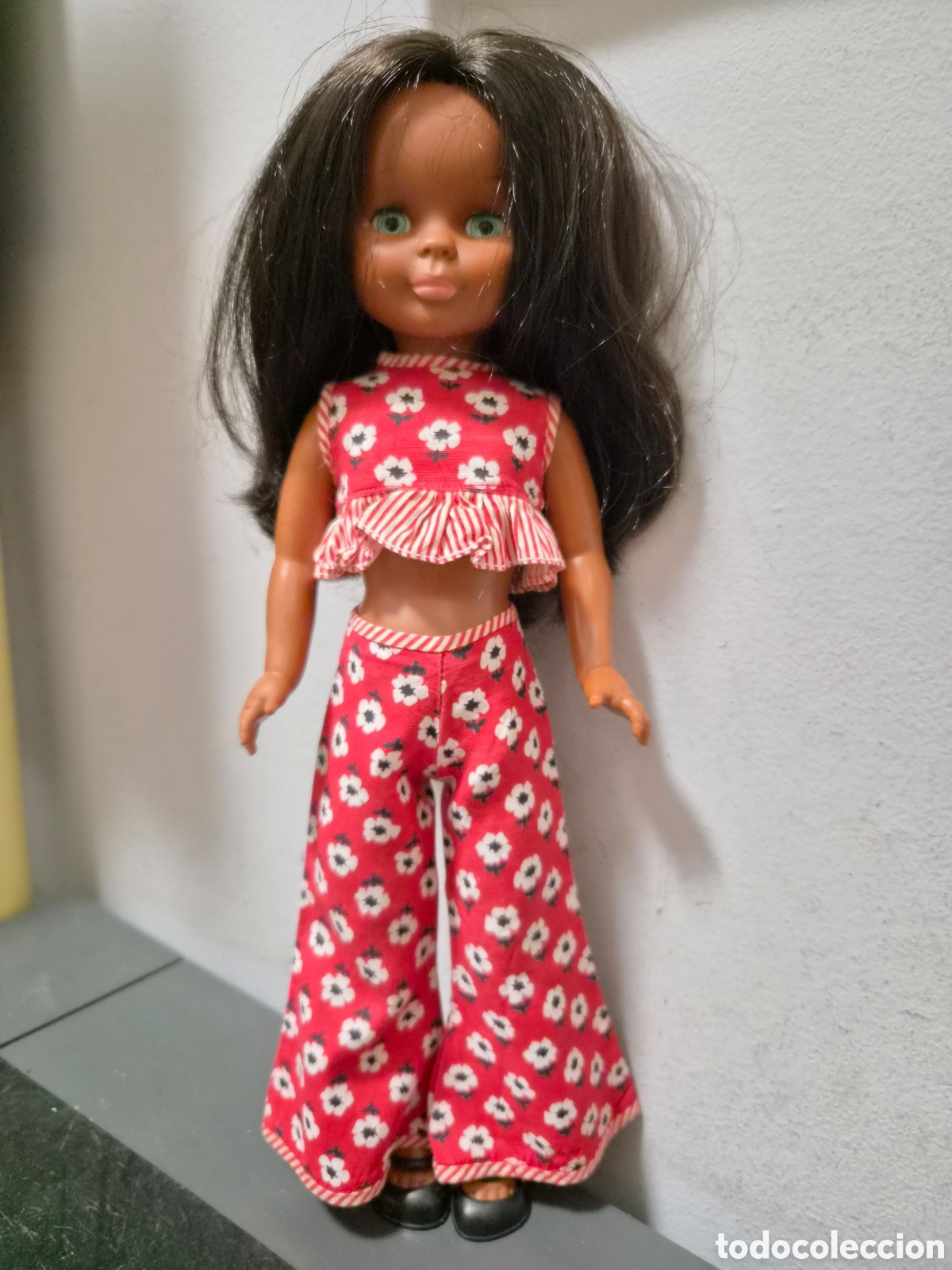 Mu&ntilde;ecas Nancy y Lucas: ANTIGUA MU&Ntilde;ECA NANCY NEGRA NEGRITA A&Ntilde;OS 70 ORIGINAL