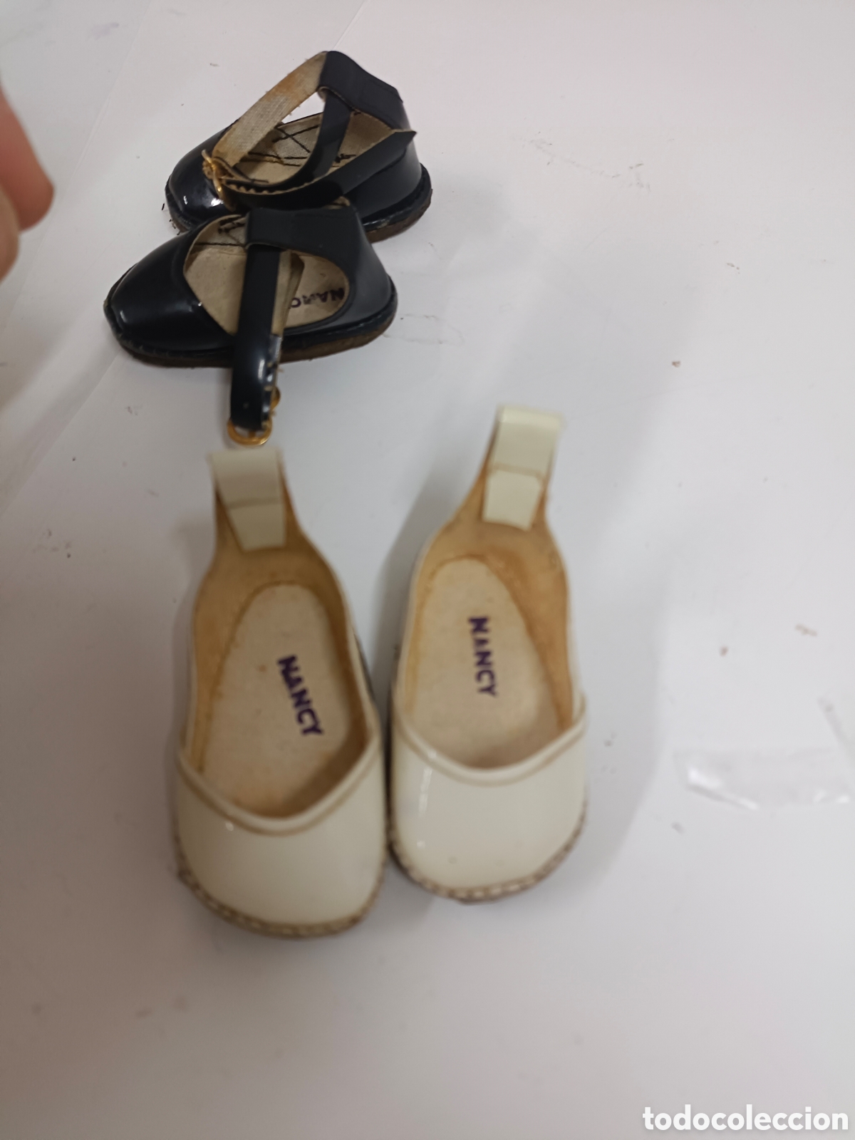 Mu&ntilde;ecas Nancy y Lucas: SANDALIAS NANCY COLOR BLANCO MUY RARAS