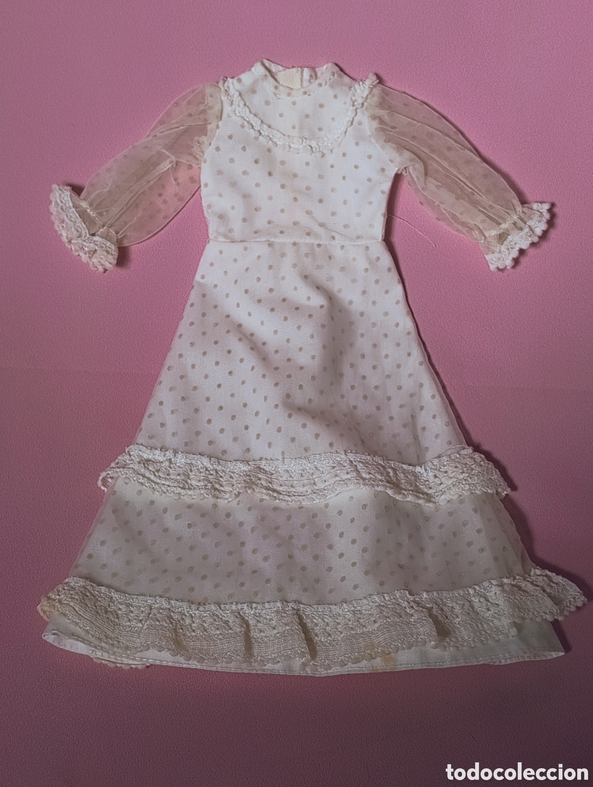 Mu&ntilde;ecas Nancy y Lucas: Vestido del conjunto Nostalgia Blanco de Nancy