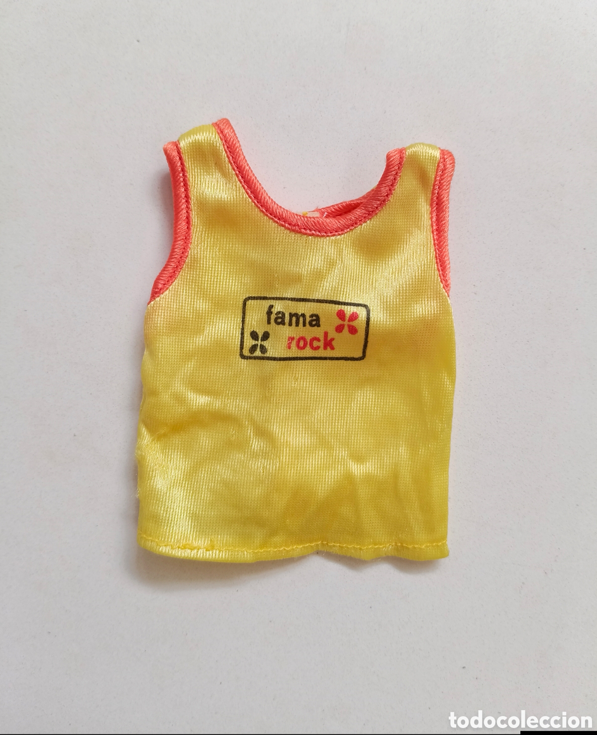 Mu&ntilde;ecas Nancy y Lucas: Nancy Fama rock camiseta de tirantes amarilla y naranja patinadora a&ntilde;os 80 Famosa 1984