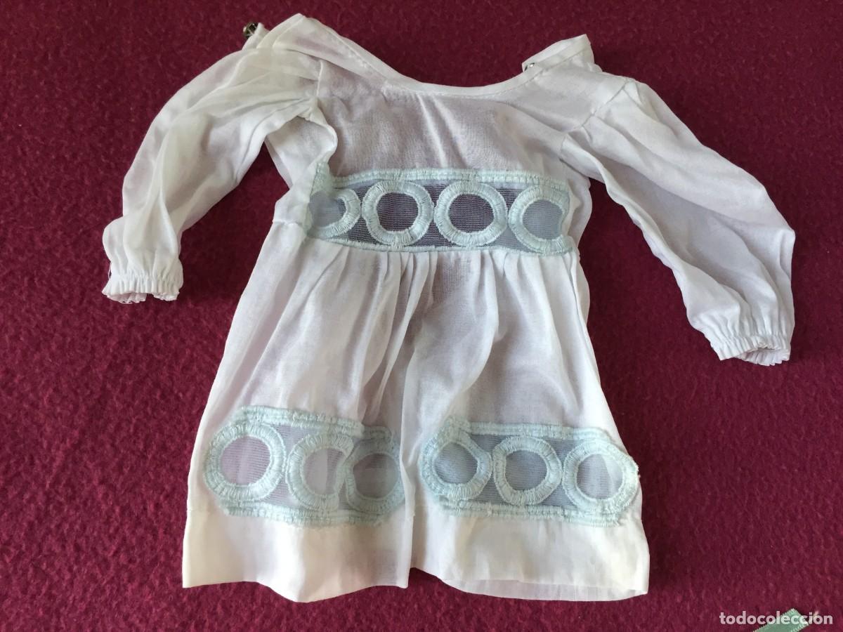 Mu&ntilde;ecas Nancy y Lucas: Vestido y cinta flores mu&ntilde;eca Nancy conjunto Rom&aacute;ntica original a&ntilde;os 70 adorno lazo - Etiqueta N&ordm; 49