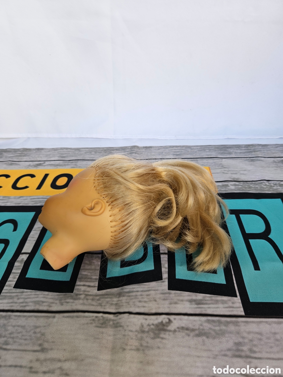 Mu&ntilde;ecas Nancy y Lucas: CABEZA MU&Ntilde;ECA NANCY RUBIA OJOS AZULES - Foto 4