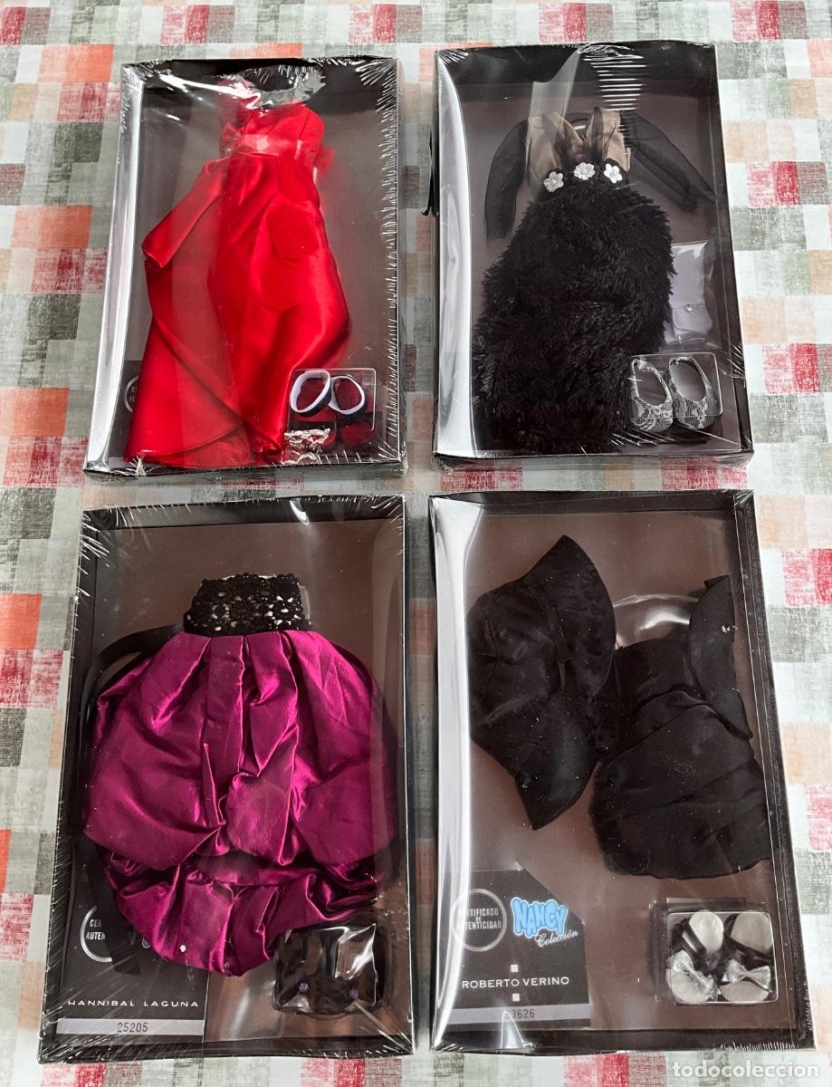 Mu&ntilde;ecas Nancy y Lucas: LOTE DE 4 VESTIDOS DE MU&Ntilde;ECA NANCY-COLECCION GRANDES DISE&Ntilde;ADORES-NUEVOS EN CAJA SIN ESTRENAR - L 4