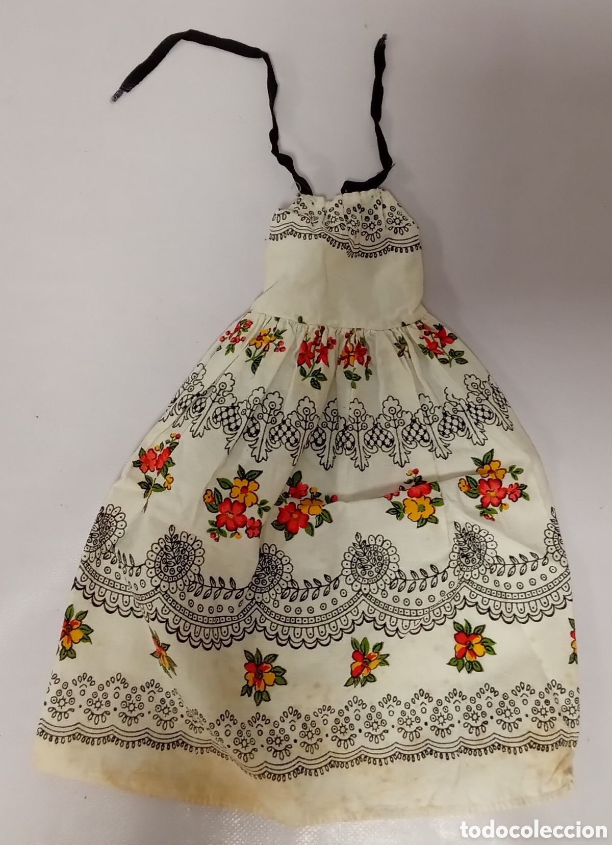 Poup&eacute;es Nancy et Lucas: Vestido Flores Nancy de Famosa a&ntilde;os 70 Espa&ntilde;a