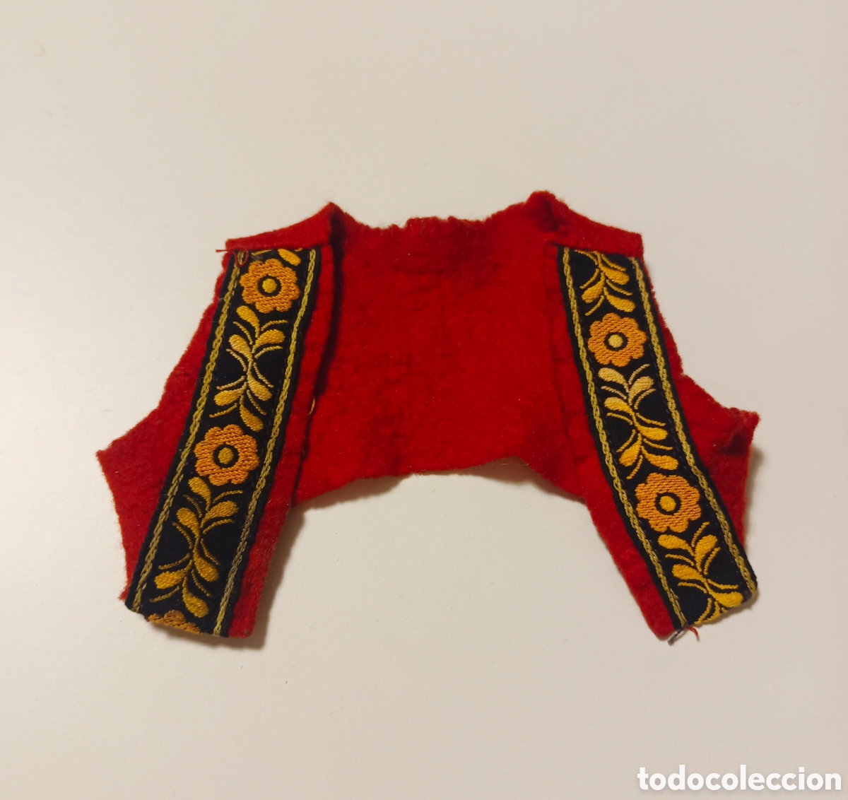 Bonecas Nancy e Lucas: Chaleco rojo flores Nancy pastora original a&ntilde;os 70