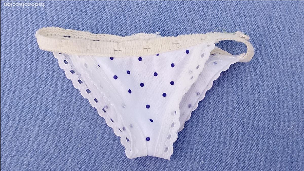Mu&ntilde;ecas Nancy y Lucas: Antigua braguita original de mu&ntilde;eca Nancy conjunto Topos de Famosa