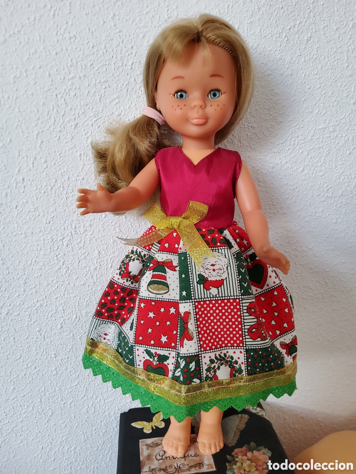 Mu&ntilde;ecas Nancy y Lucas: Vestido Navidad mu&ntilde;eca nancy