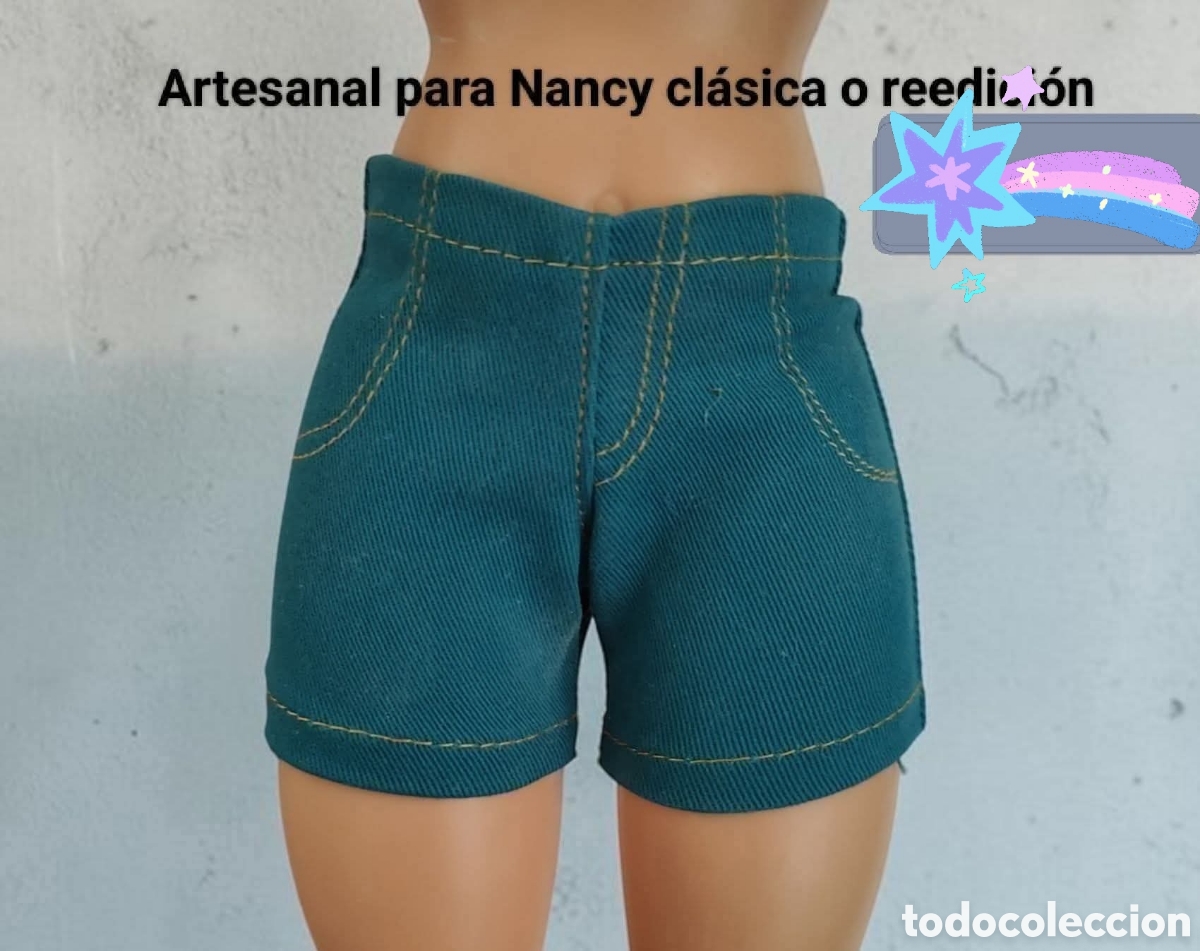Mu&ntilde;ecas Nancy y Lucas: :::: CB43 - PANTALON VERDE ARTESANAL PARA NANCY