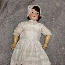Bambole Porcellana: ANTIGUA MUÑECA 80 CM CABEZA PORCELANA MARCADA 14 APROXIMA.1900 COMPLETA. Lote 184512738