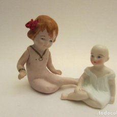 Muñecas Porcelana: PAREJA DE MUÑECAS EN BISCUIT ANTIGUAS ALEMANAS