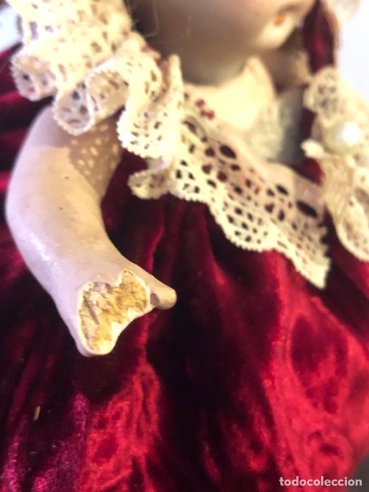 Mu&ntilde;ecas porcelana: Antigua mu&ntilde;eca con cabeza de biscuit - Foto 4