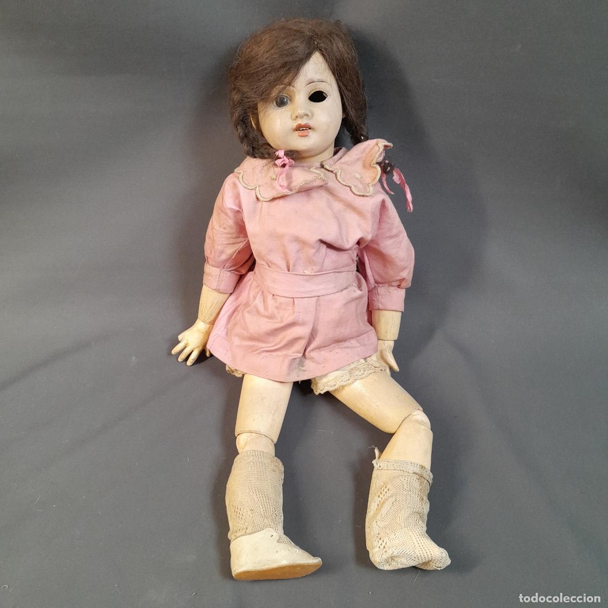 Bambole Porcellana: ANTIGUA MU&Ntilde;ECA CON CABEZA EN PORCELANA Y CUERPO COMPOSICI&Oacute;N. MARCADA PAT. 9. 1930 CA.