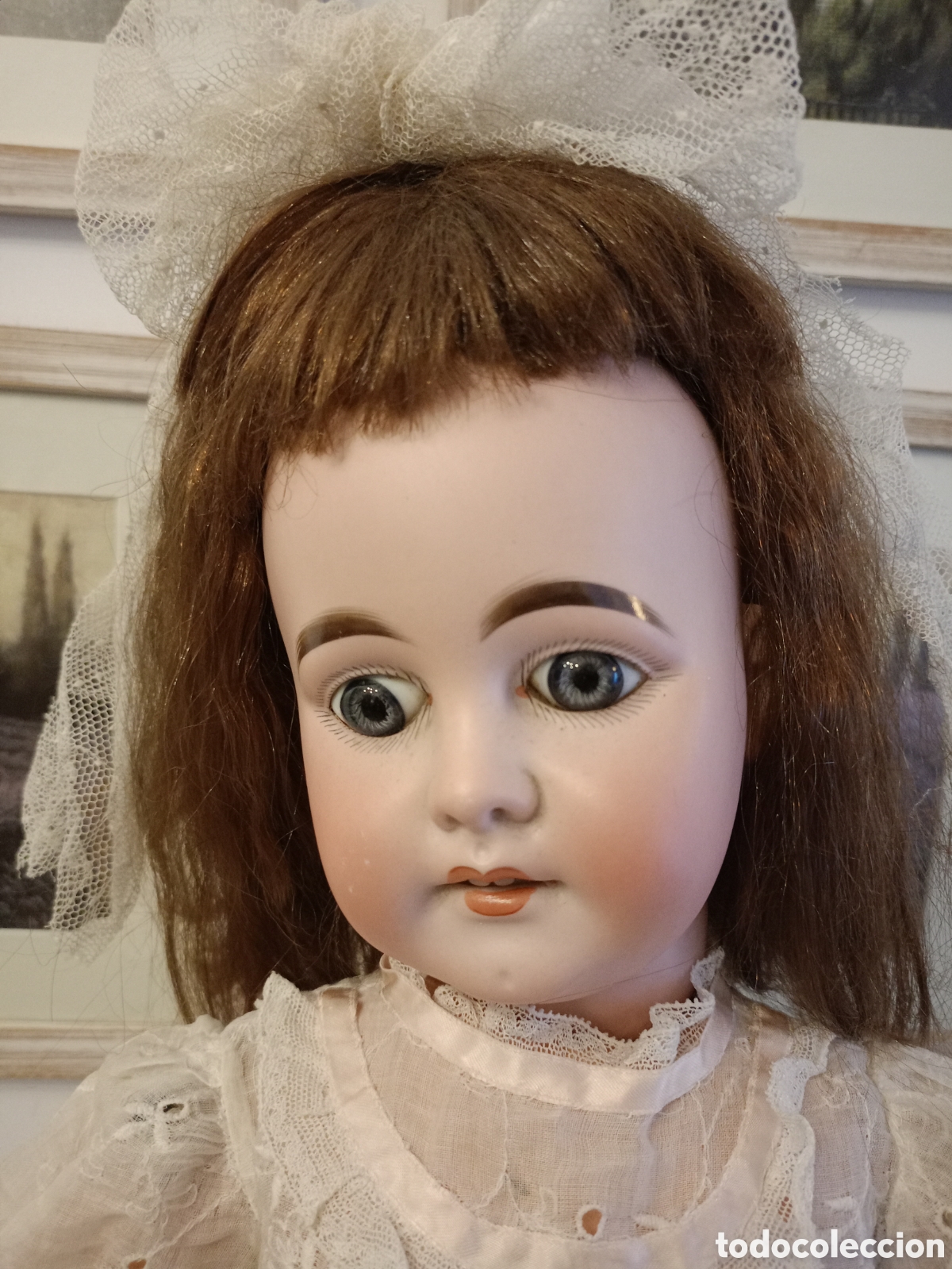 Mu&ntilde;ecas Porcelana: Mu&ntilde;eca antigua de porcelana grande