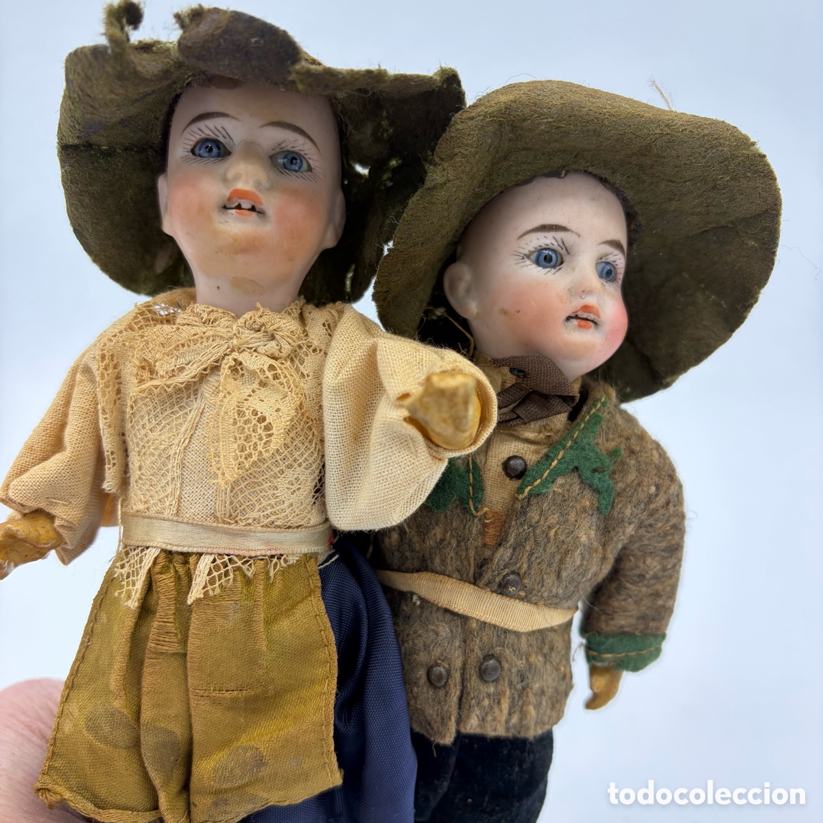 Mu&ntilde;ecas Porcelana: Pareja de mu&ntilde;ecas de porcelana