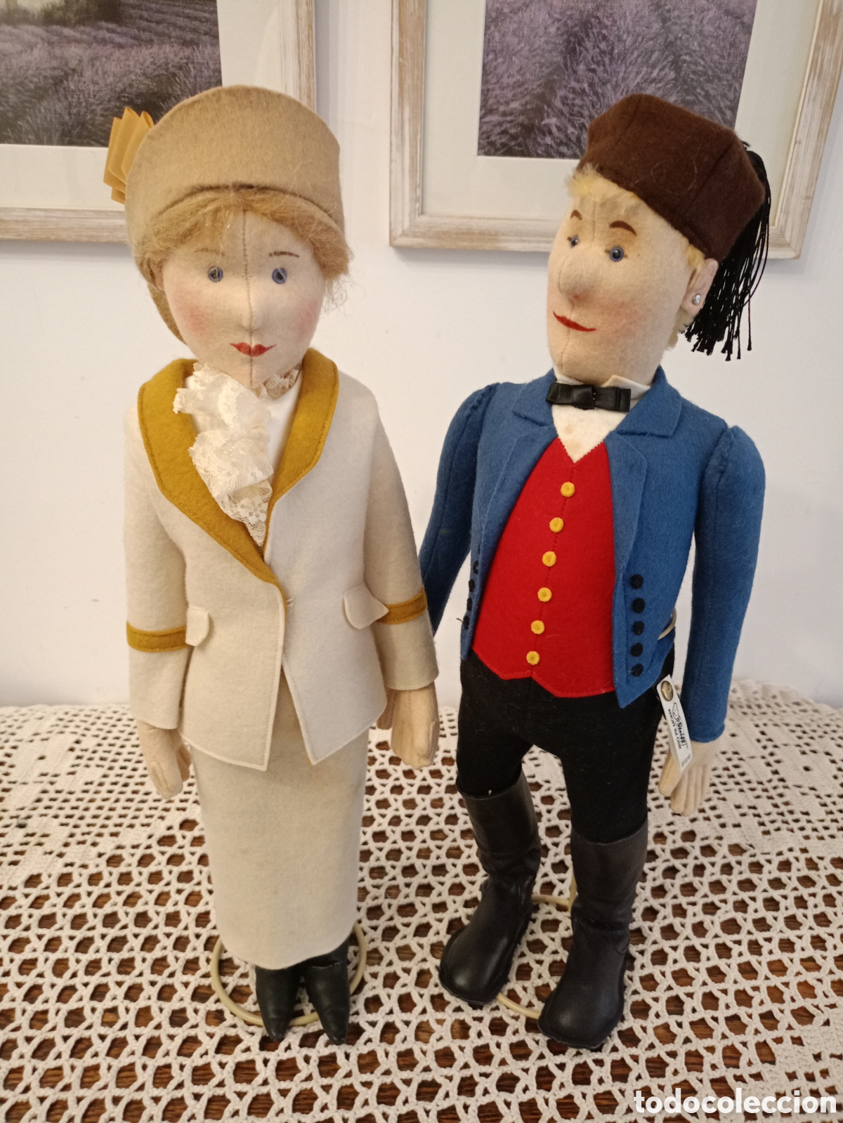 Mu&ntilde;ecas Porcelana: Preciosa pareja de mu&ntilde;ecos Steiff