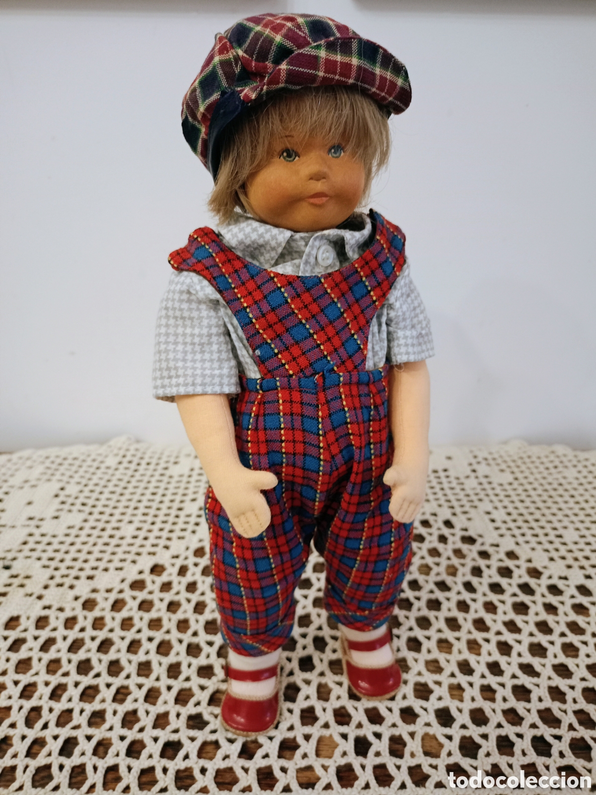 Mu&ntilde;ecas Porcelana: Mu&ntilde;eco de Hildegard Krahmer completamente original de finales de los 50 principios de los 60.