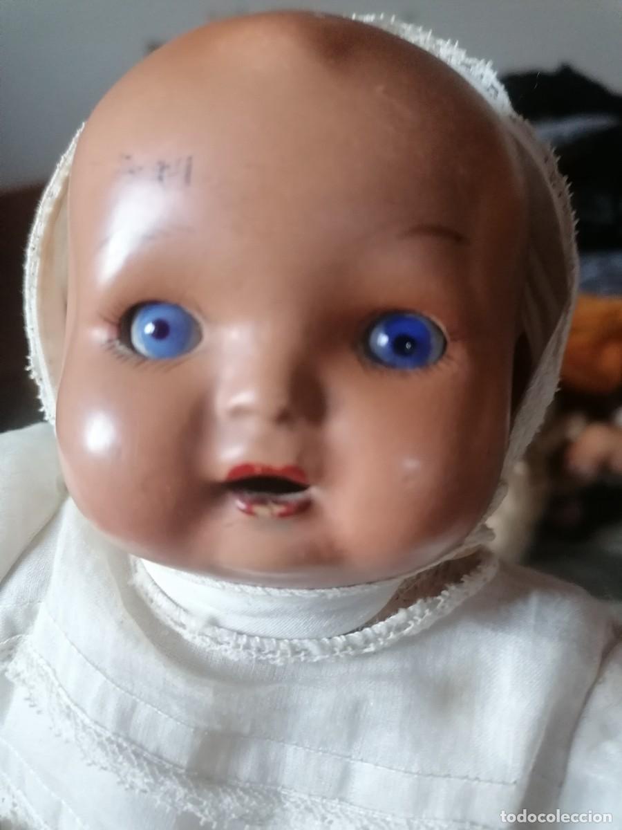 Bonecas Porcelana: BEBE ARMAND MARSEILLE * PORCELANA BISCUIT ALEMANIA 1920 *CON LLORON *OJOS DURMIENTES * ROPA ORIGINAL
