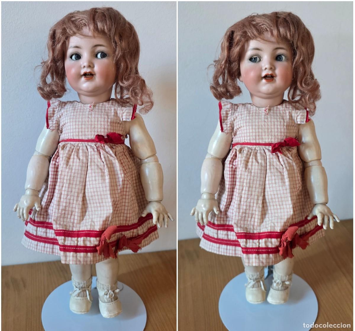 Porzellanpuppen: ANTIGUA MU&Ntilde;ECA cabeza porcelana flirty eyes doll K R Simon Halbig 126 43 cm